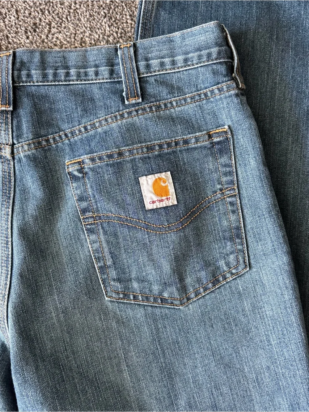 Carhartt Men's Light Blue Relaxed Fit Jeans